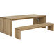 Viga 94.5 X 39.5 inch Natural Outdoor Dining Table